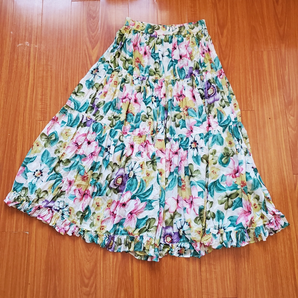 Star Of India Floral A-Line Skirt - Multicolor